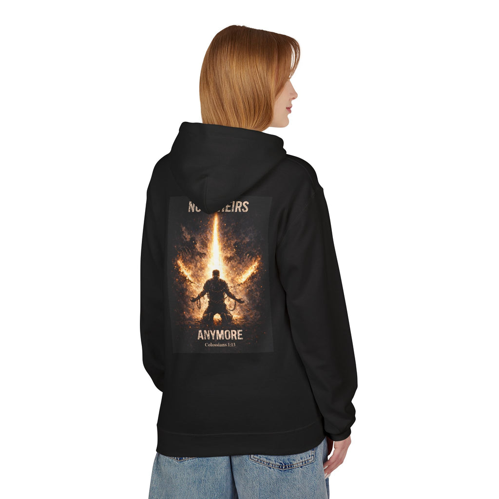 Hoodie — 'Not Yours Anymore' Fiery Transformation Back Print