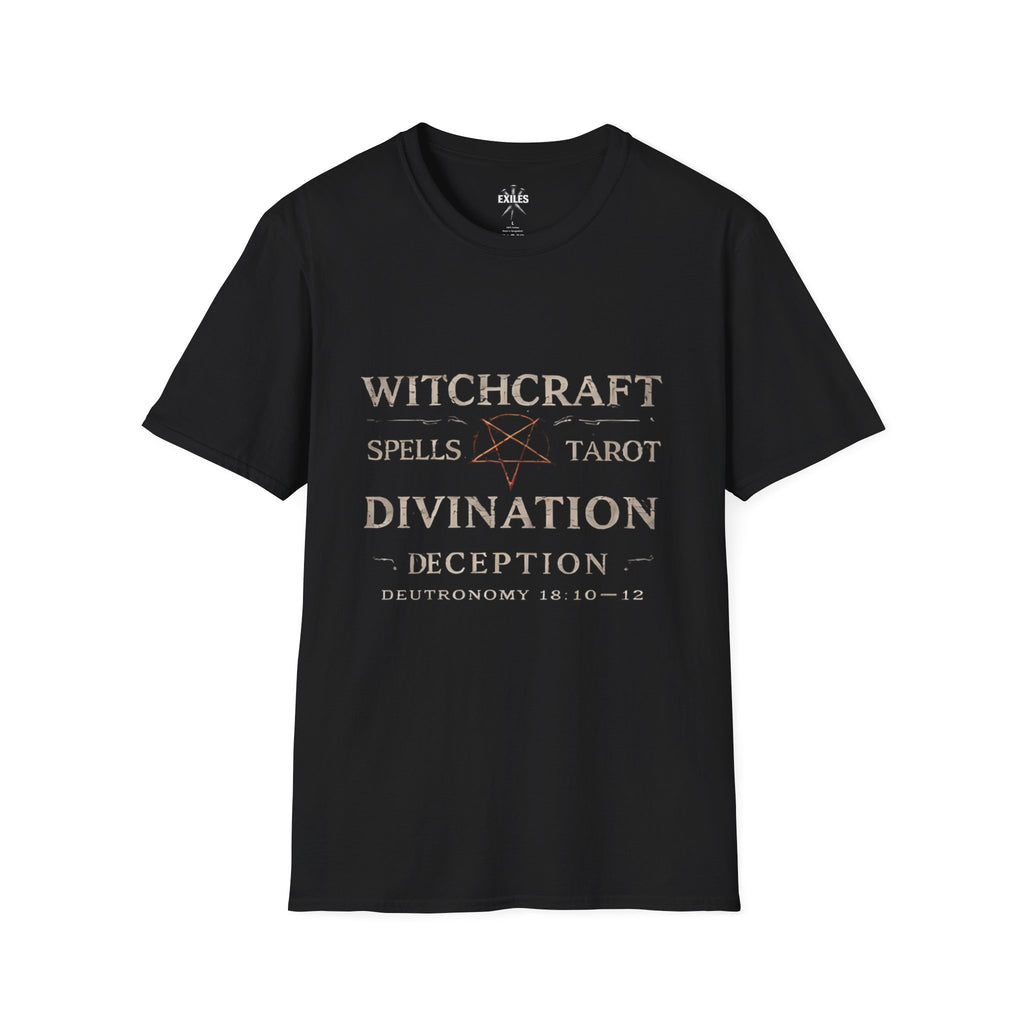 Witchcraft & Divination T-Shirt — Spells, Tarot, Deception Design