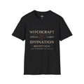 Witchcraft & Divination T-Shirt — Spells, Tarot, Deception Design