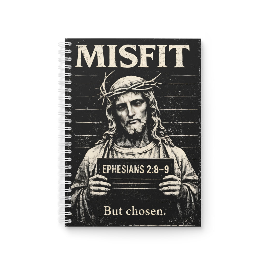 Misfit / Exiles Spiral Notebook — Christian Ephesians 2:8–9 Inspirational Journal