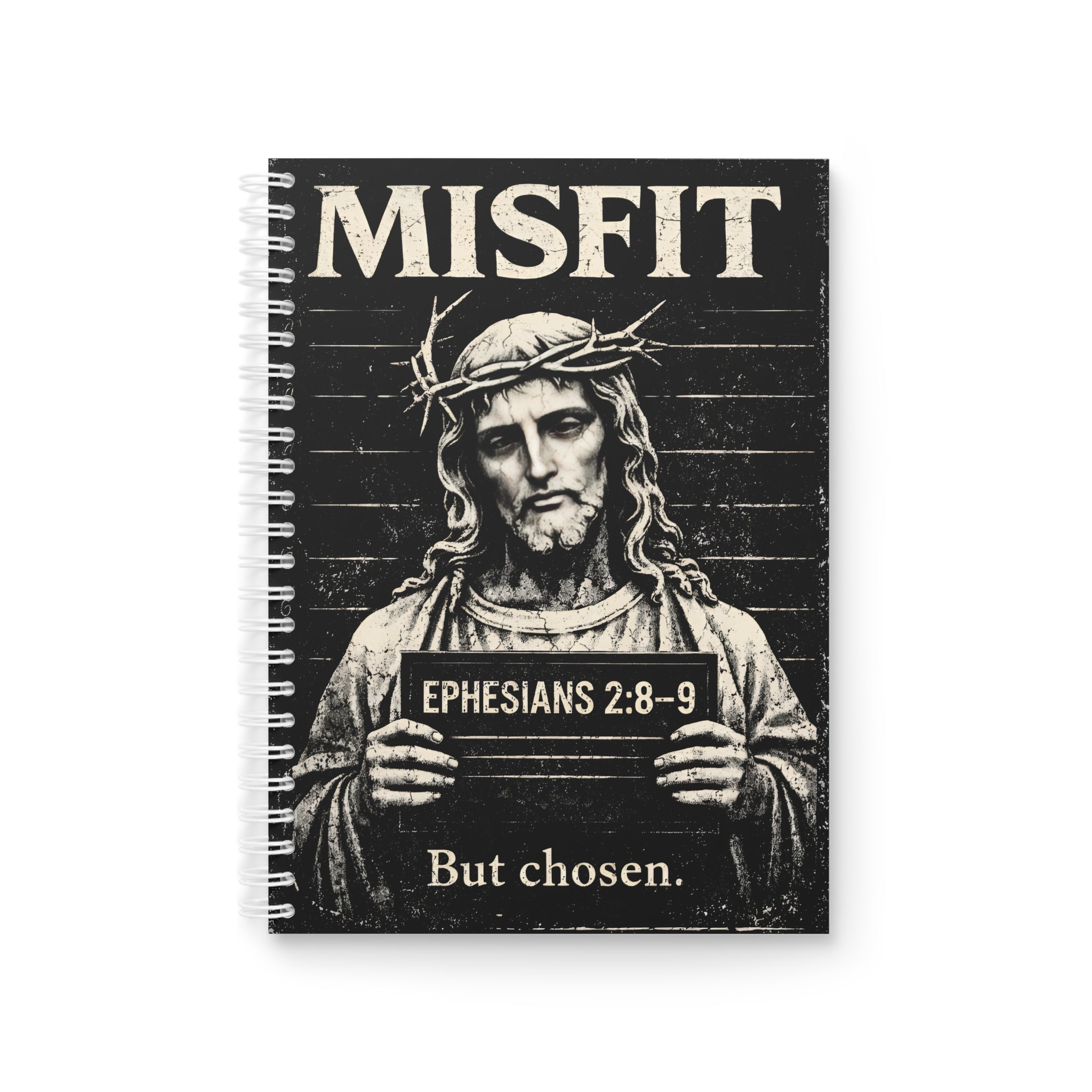 Misfit / Exiles Spiral Notebook — Christian Ephesians 2:8–9 Inspirational Journal