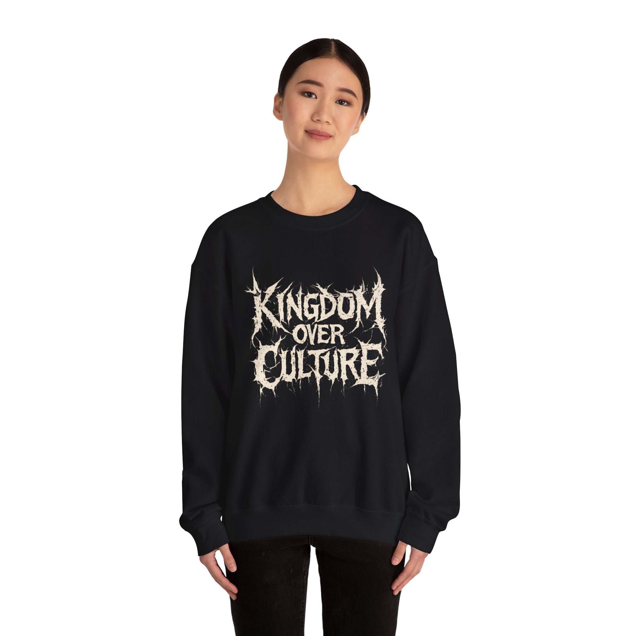 Crewneck Sweatshirt — "Kingdom Over Culture" Christian Tour Design