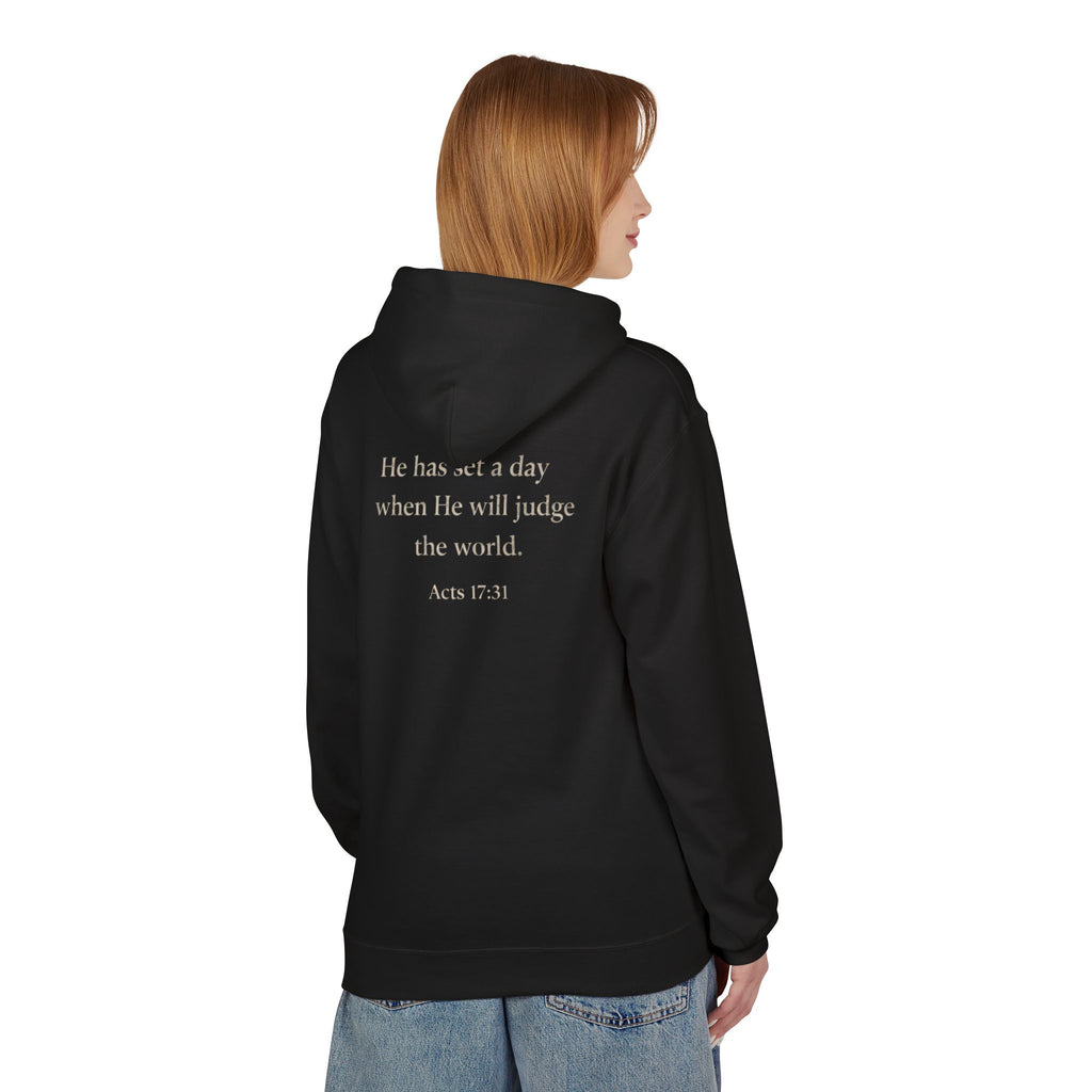 You've Been Warned Hoodie — Christian Scripture Acts 17:31 Pullover