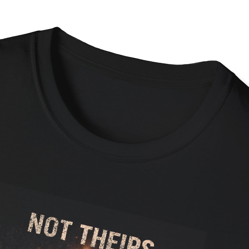 T-Shirt — "Not Theirs Anymore" Fiery Silhouette Graphic Tee