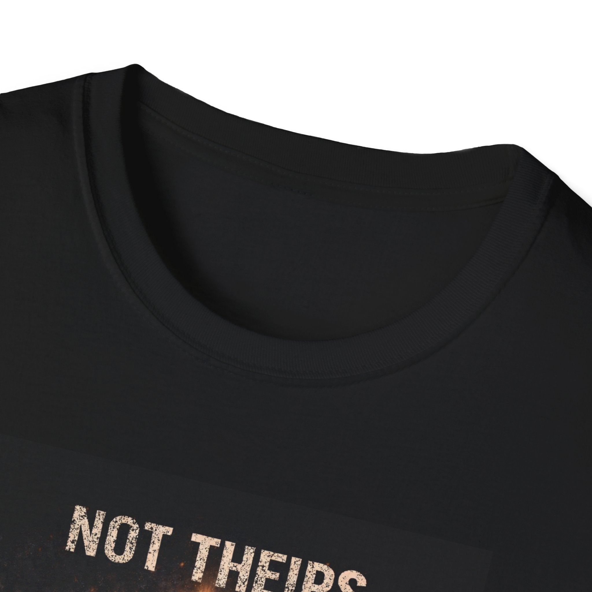 T-Shirt — "Not Theirs Anymore" Fiery Silhouette Graphic Tee