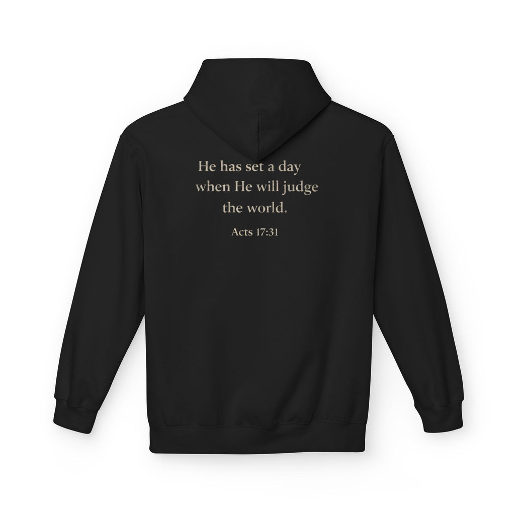 You've Been Warned Hoodie — Christian Scripture Acts 17:31 Pullover