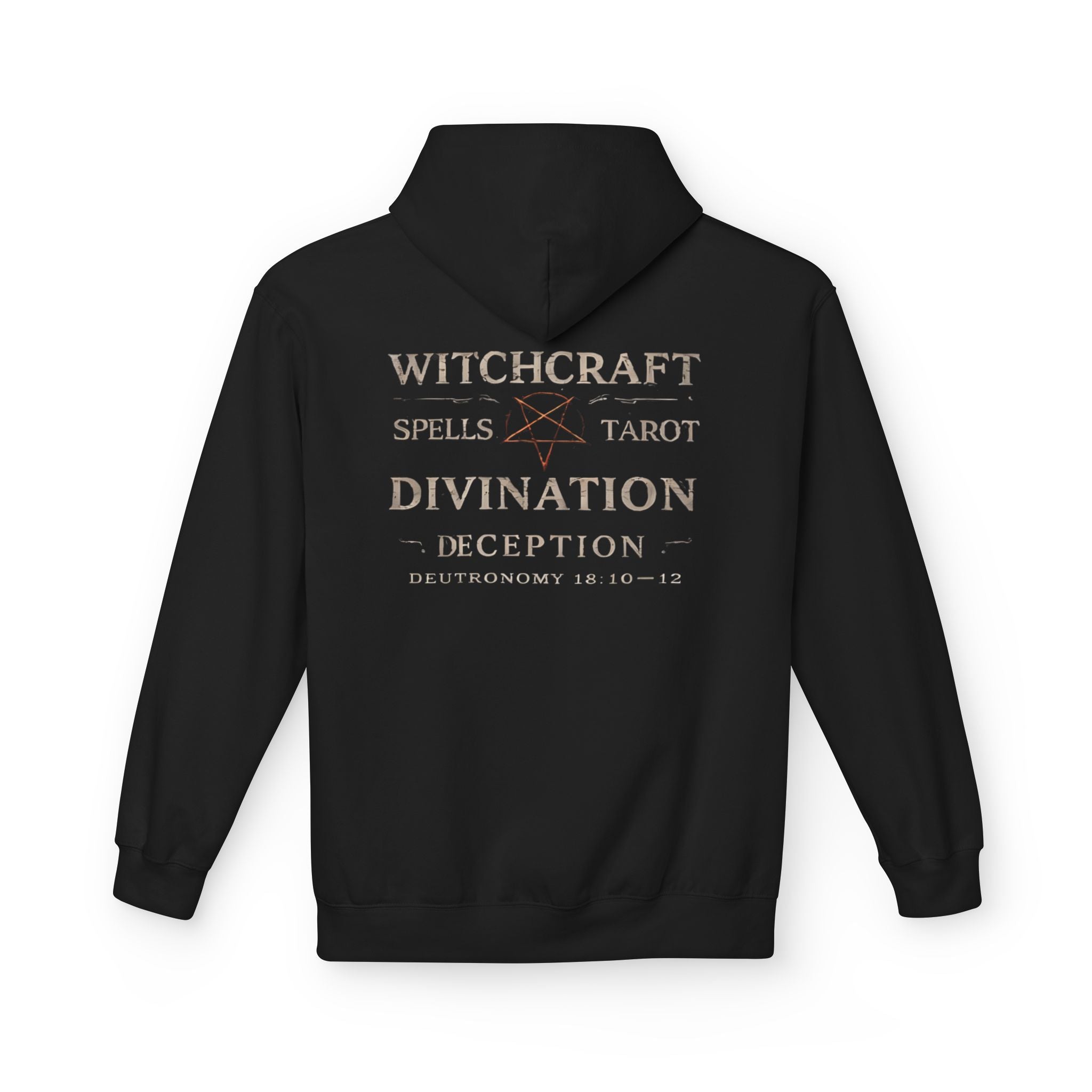 Witchcraft, Divination, Decption Hoodie — 'Witchcraft Spells Tarot Divination' Graphic Pullover