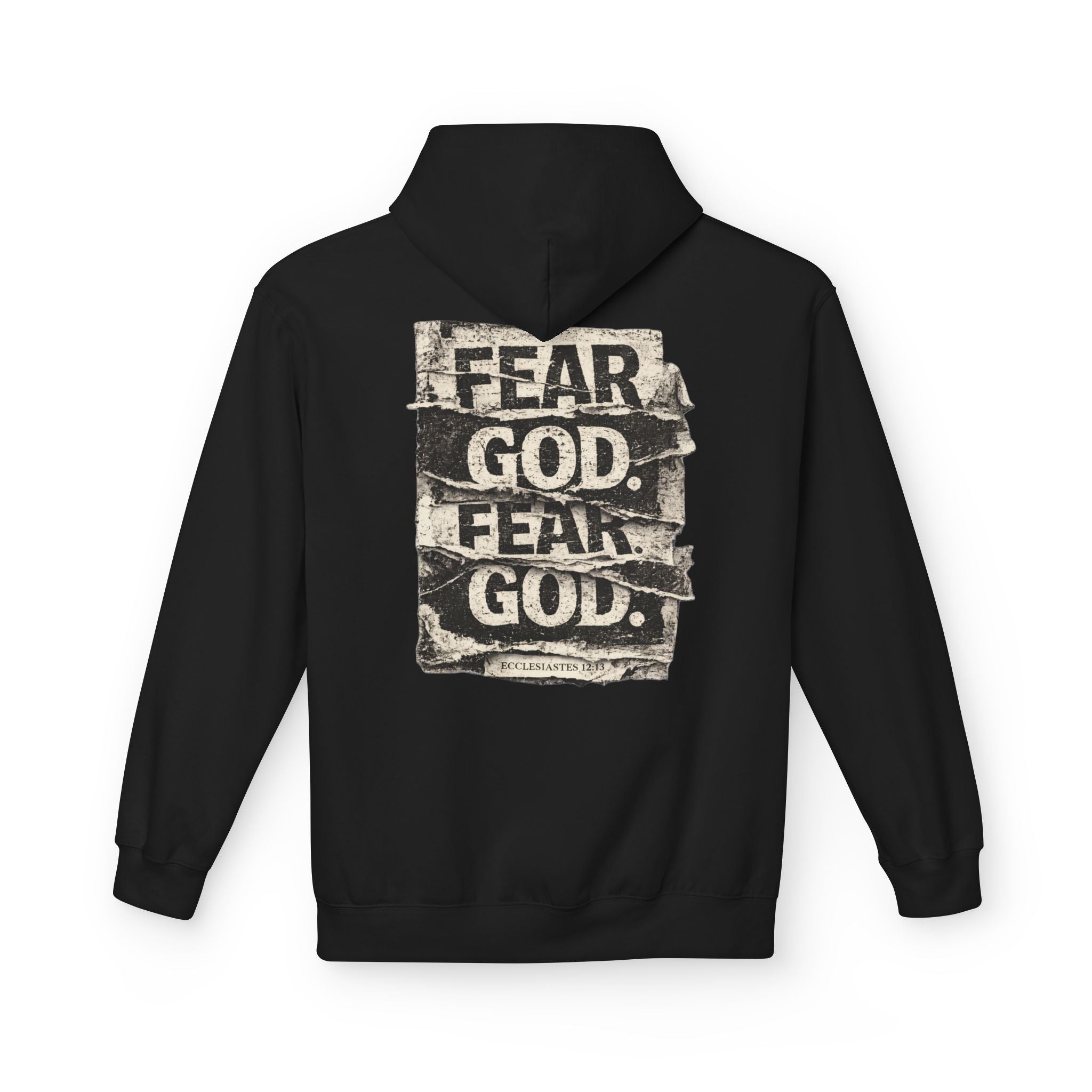 Fear God Hoodie – Vintage Grunge Religious Graphic Pullover