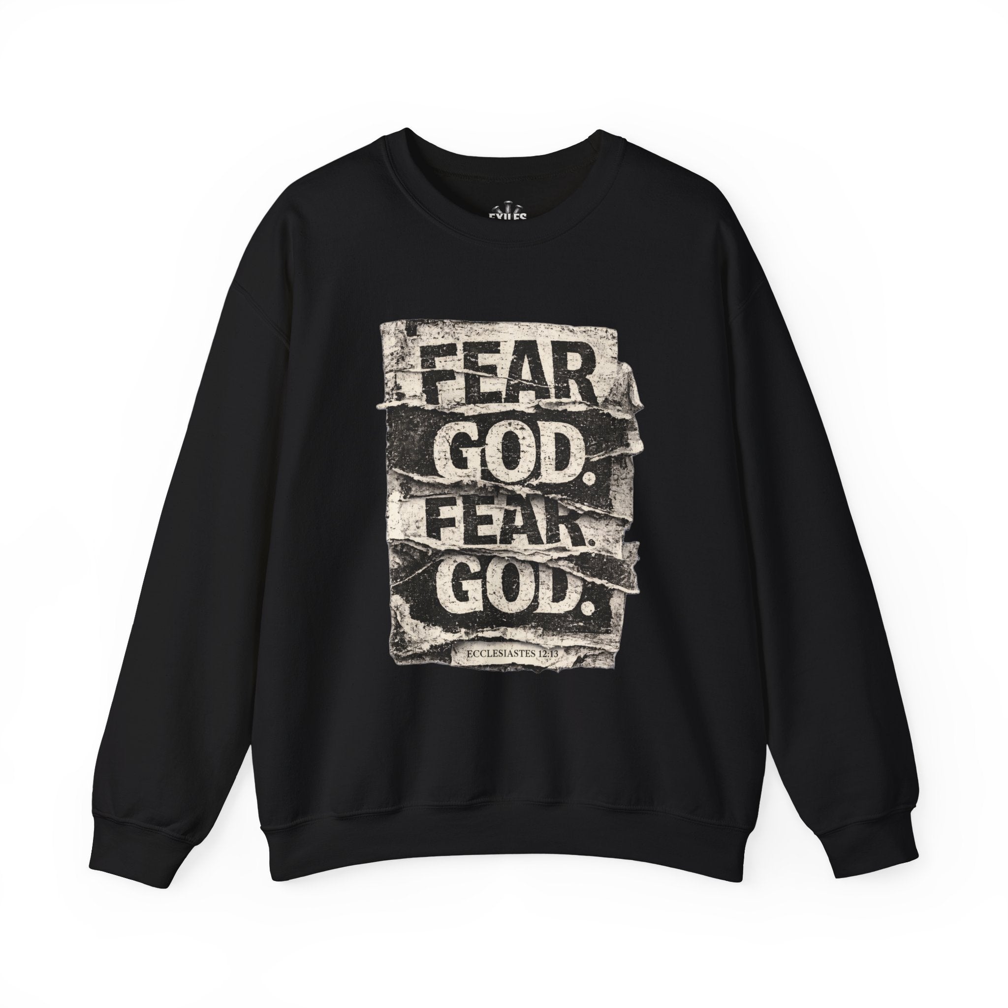Fear God Crewneck Sweatshirt – Vintage Grunge Religious Pullover