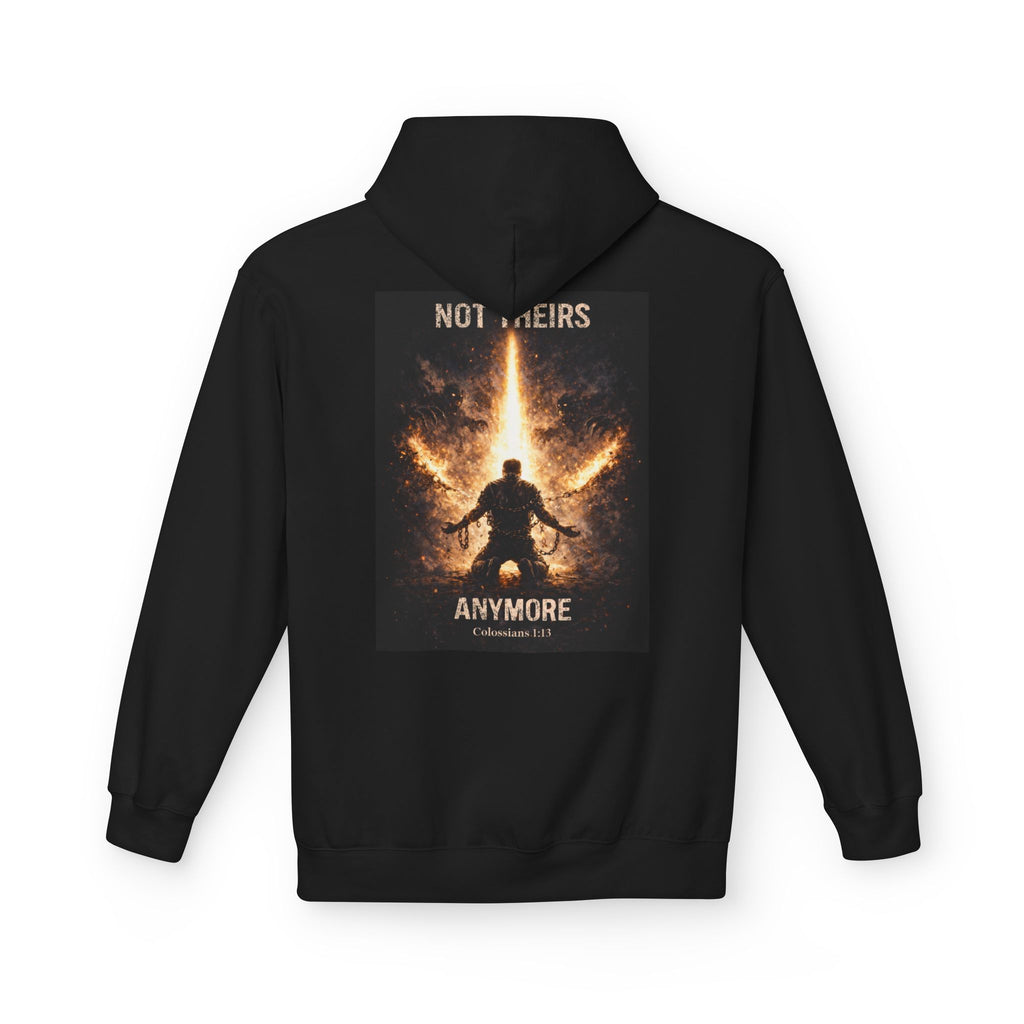 Hoodie — 'Not Yours Anymore' Fiery Transformation Back Print