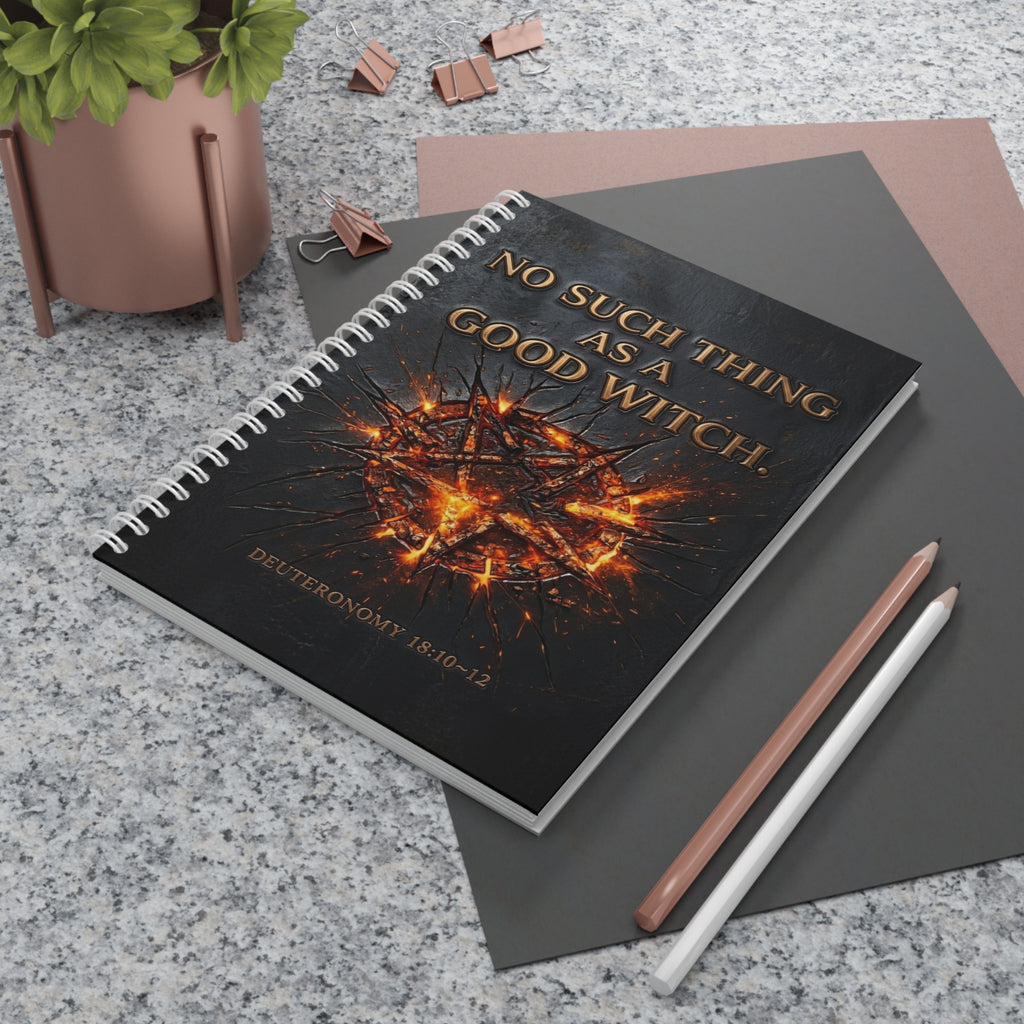 Spiral Notebook — “No Such Thing As a Good Witch” Fiery Crown of Thorns Journal
