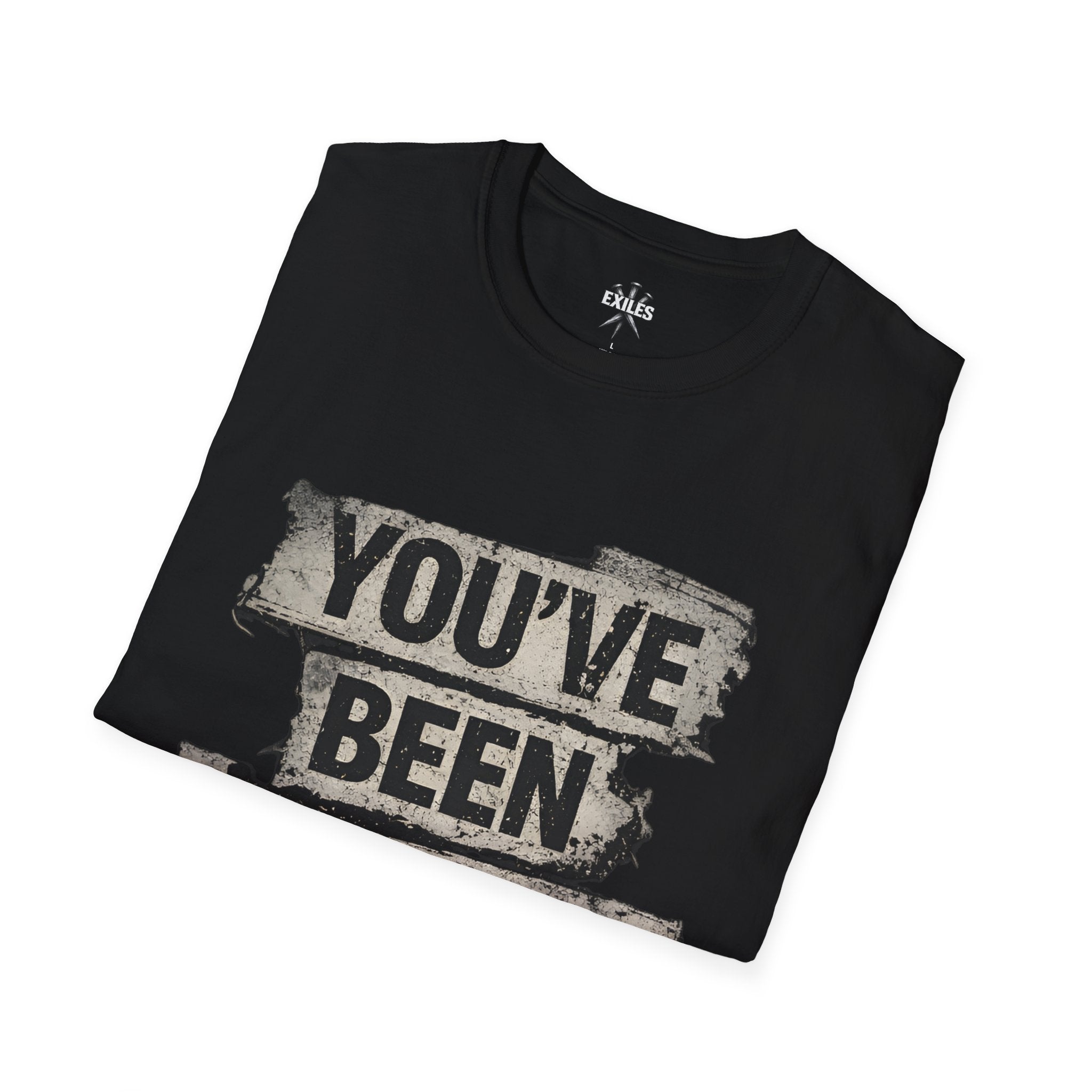T-Shirt — "You've Been Warned" Distressed Graphic Tee