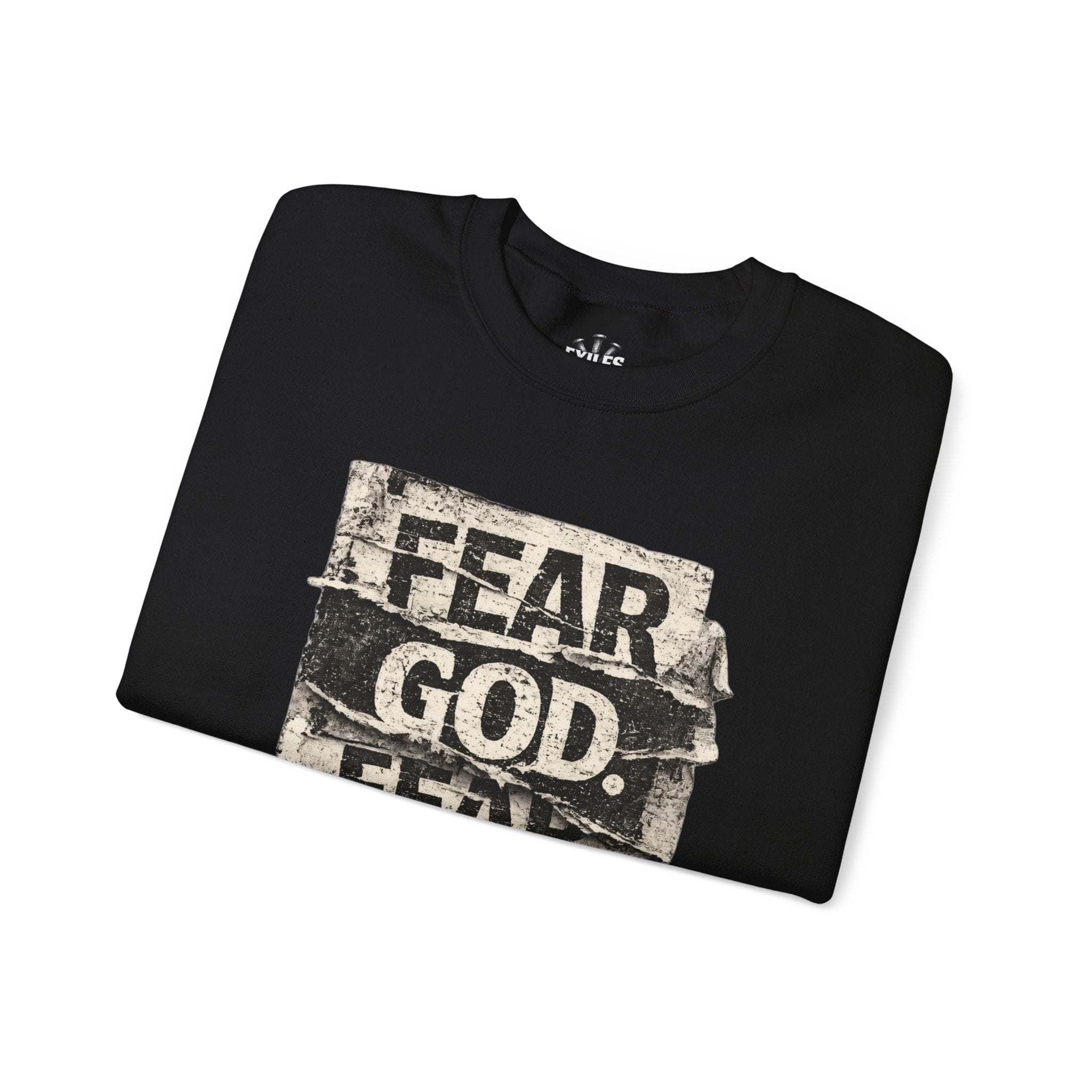 Fear God Crewneck Sweatshirt – Vintage Grunge Religious Pullover
