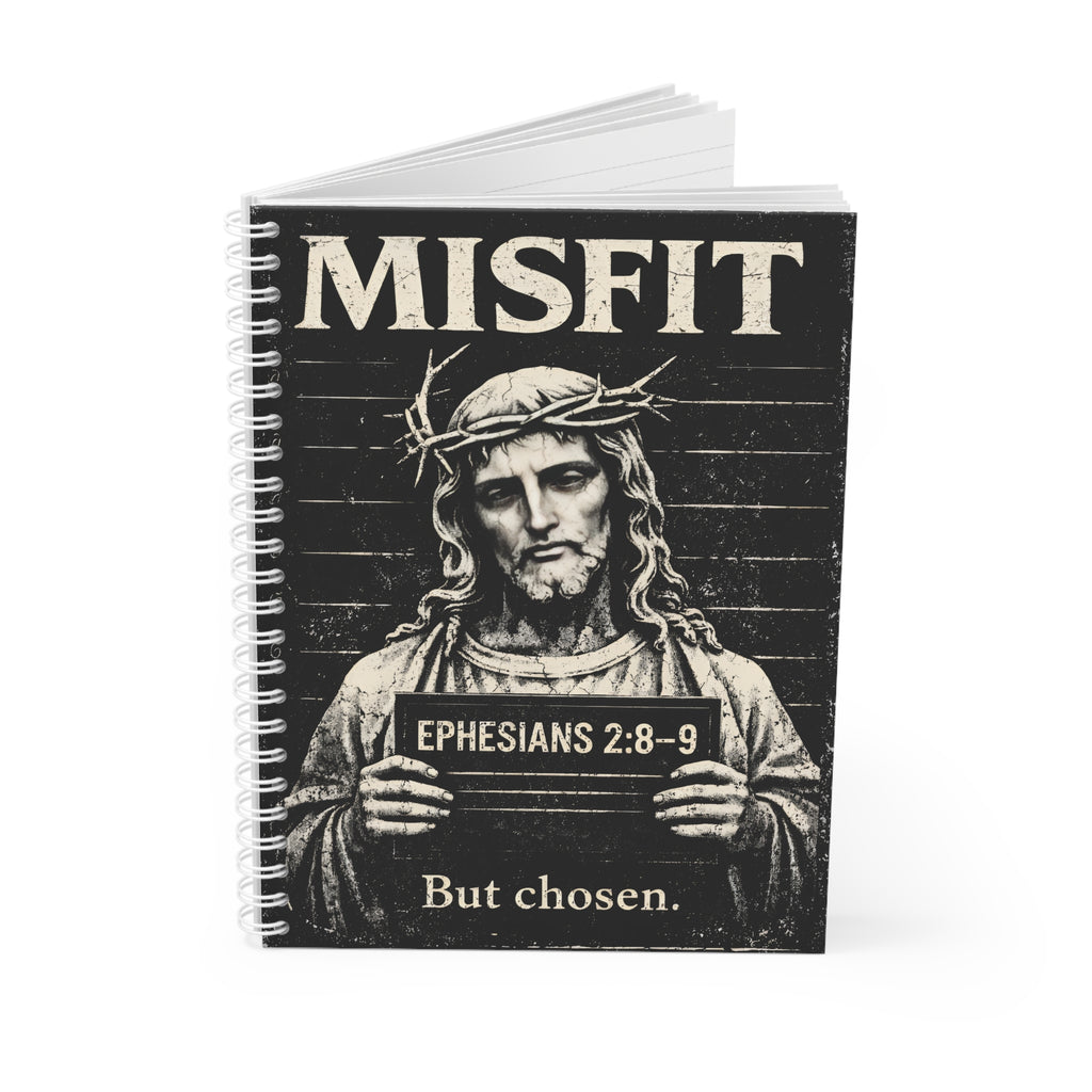 Misfit / Exiles Spiral Notebook — Christian Ephesians 2:8–9 Inspirational Journal