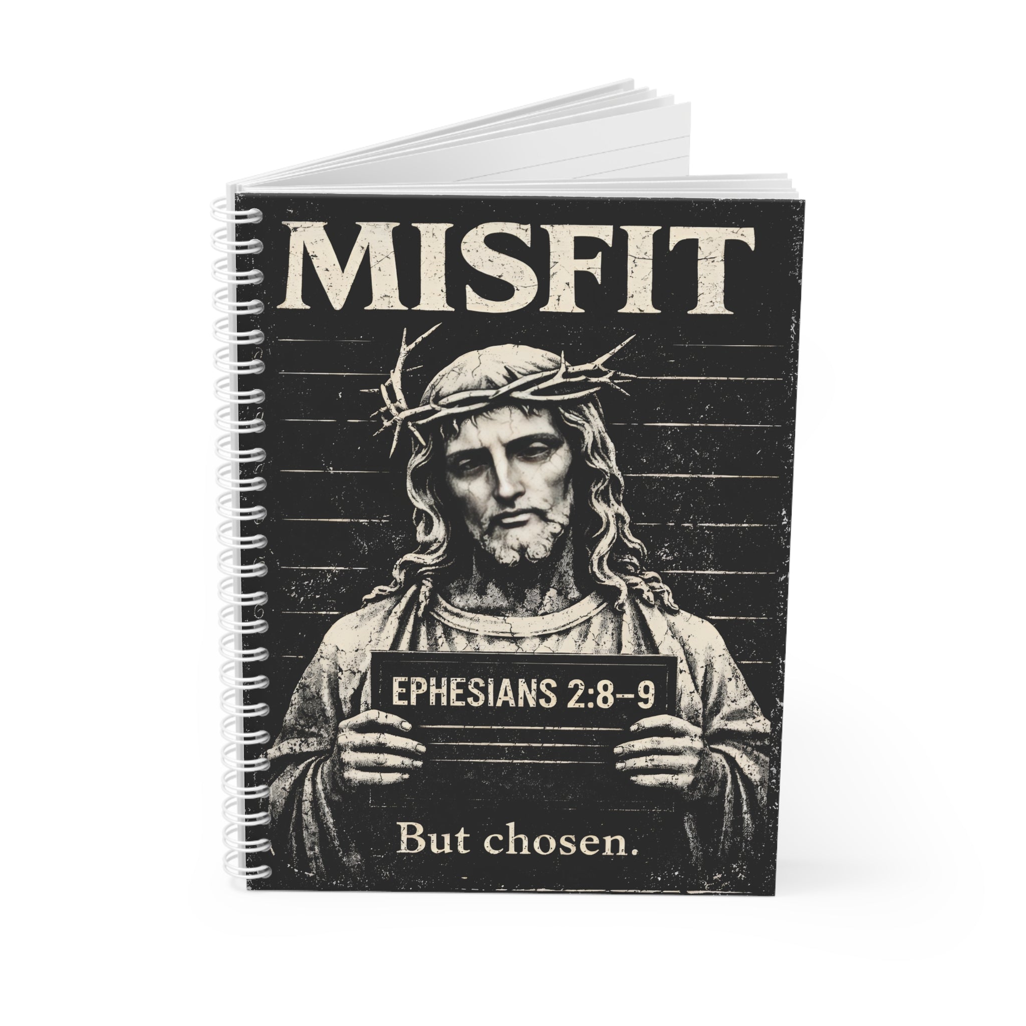 Misfit / Exiles Spiral Notebook — Christian Ephesians 2:8–9 Inspirational Journal