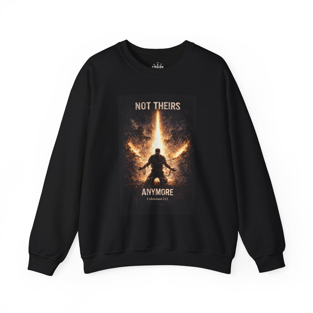 Graphic Sweatshirt — "Not Theirs Anymore" Fiery Rebirth Crewneck