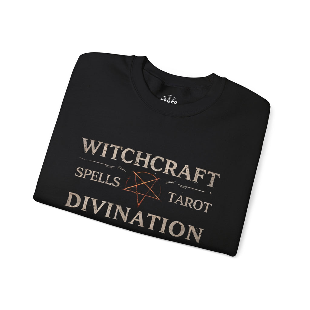 Witchcraft, Divination, Deception Sweatshirt – Spells, Tarot Graphic Crewneck