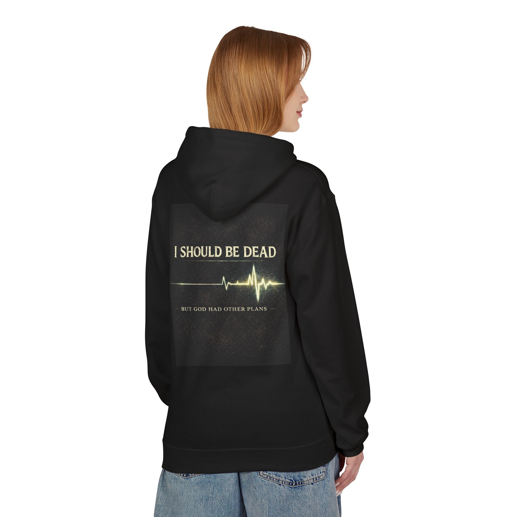 Hoodie — “I Should Be Dead” Heartbeat Graphic Pullover