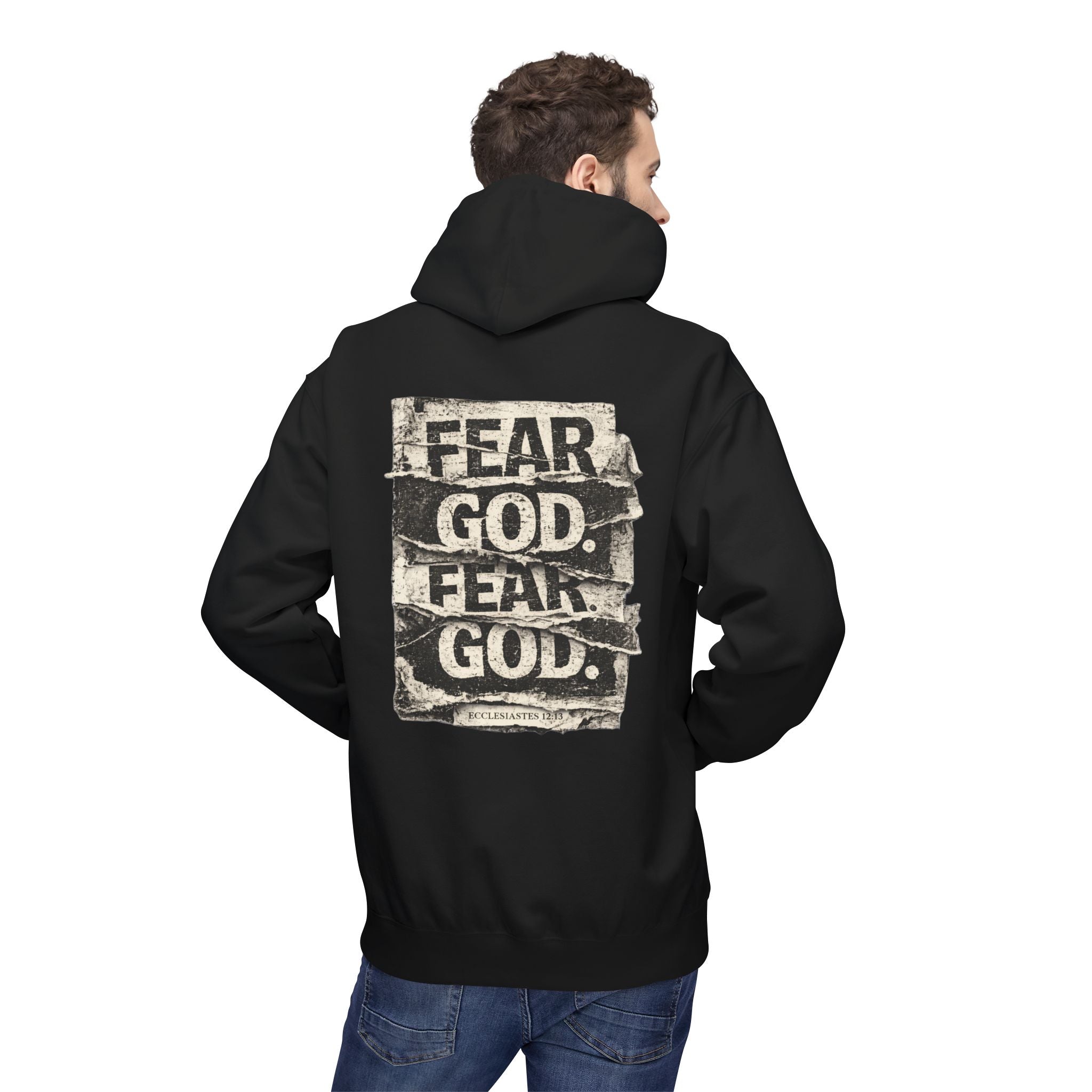 Fear God Hoodie – Vintage Grunge Religious Graphic Pullover