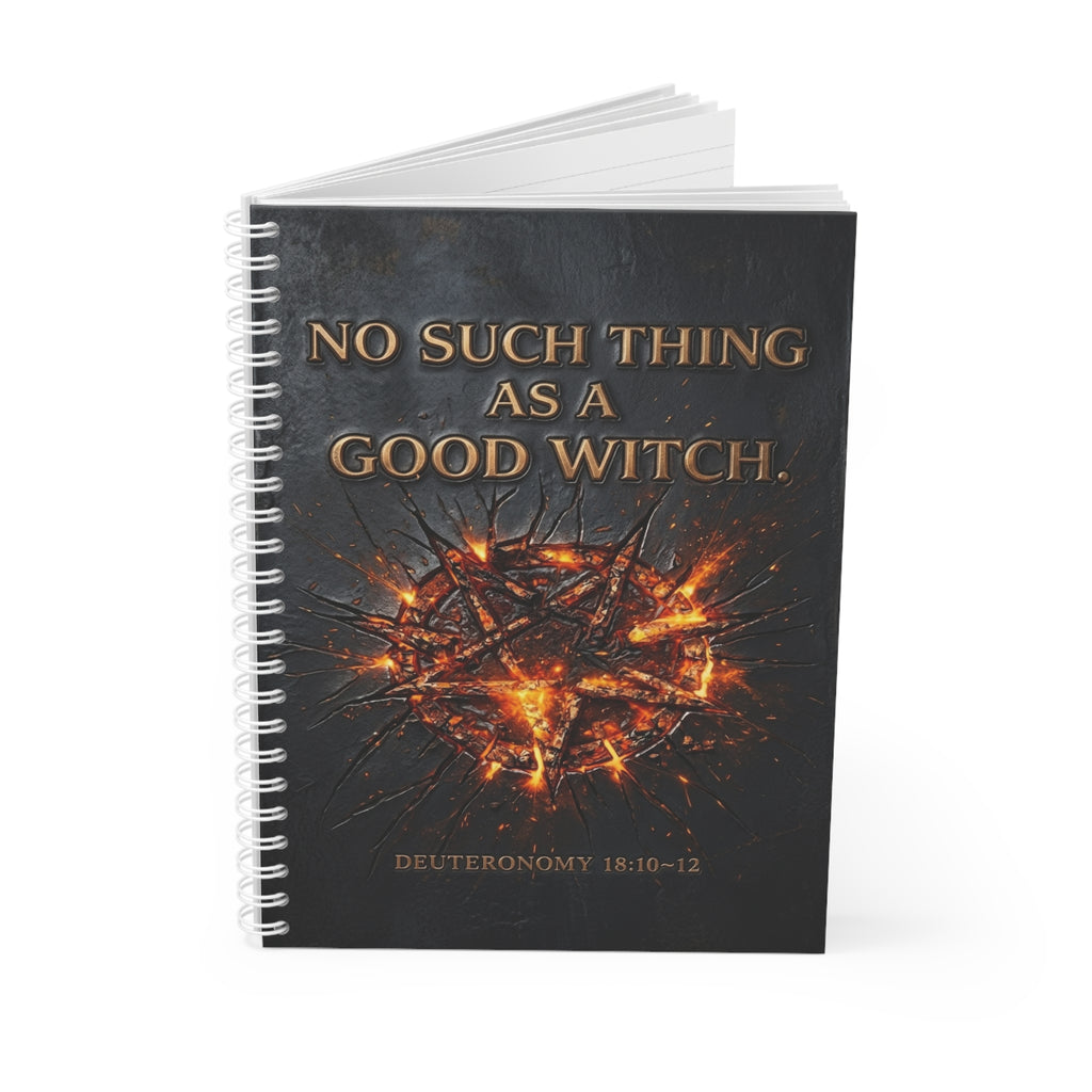 Spiral Notebook — “No Such Thing As a Good Witch” Fiery Crown of Thorns Journal